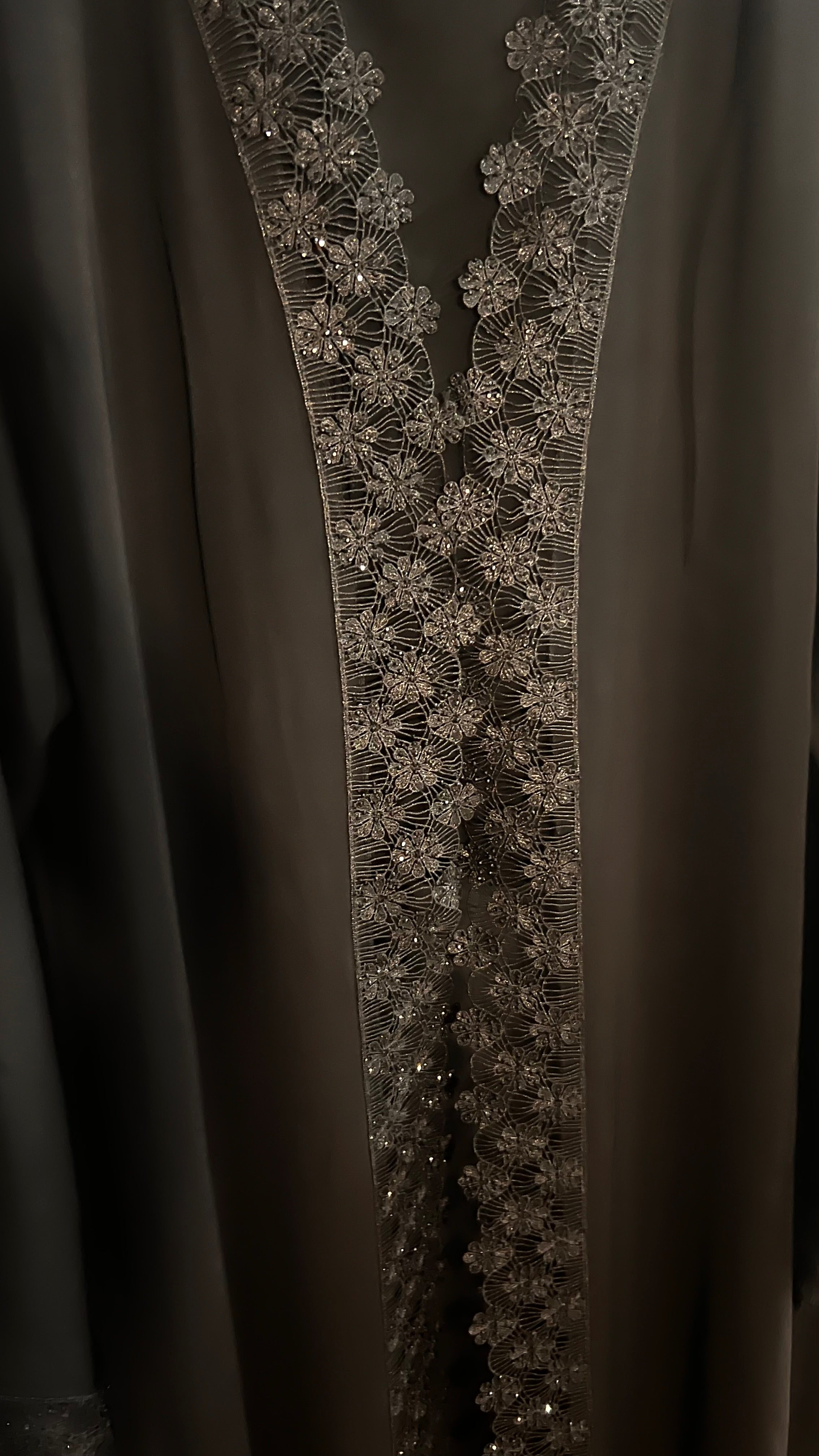 Petal lace abaya
