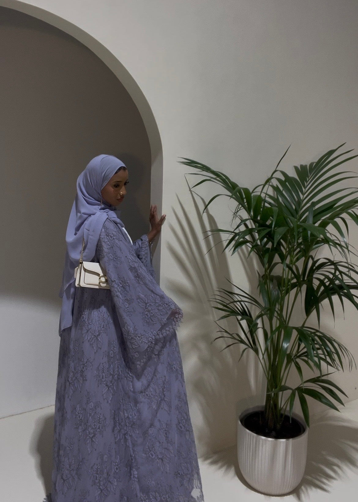 Chantilly Lace Abaya- 3 Piece set