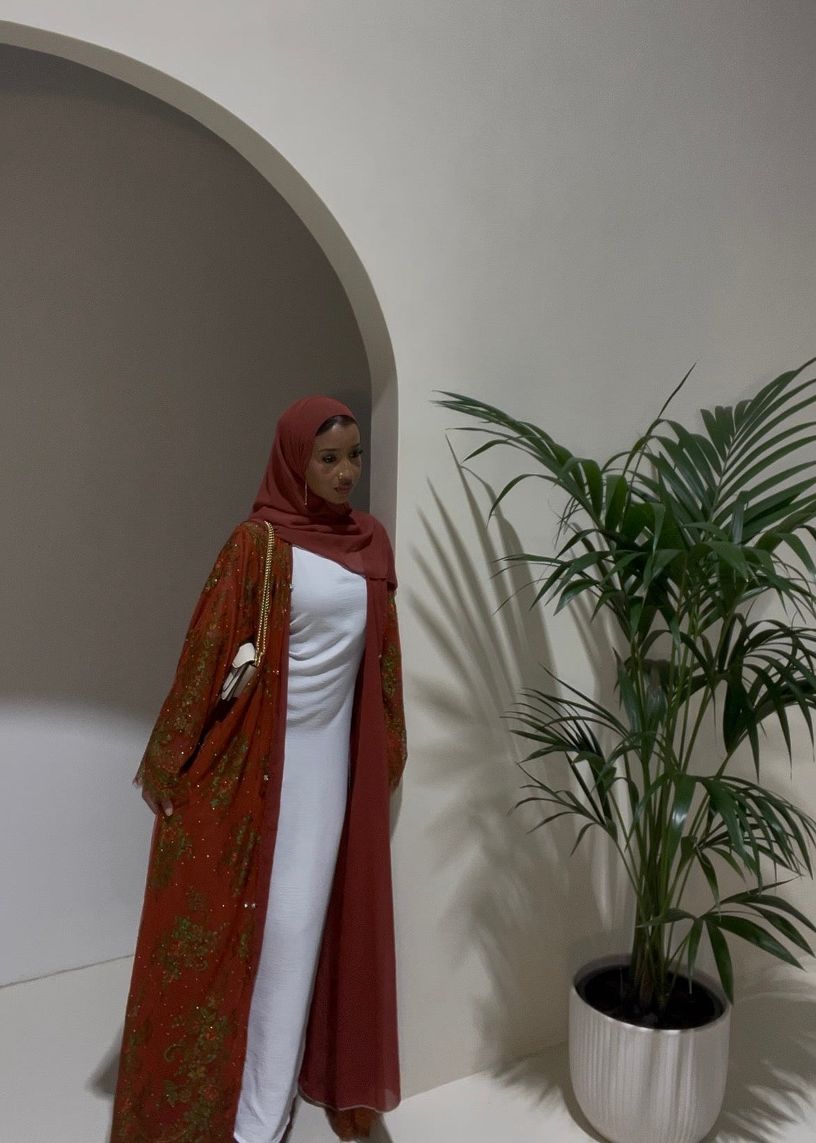 Chantilly Lace Abaya- 3 Piece set