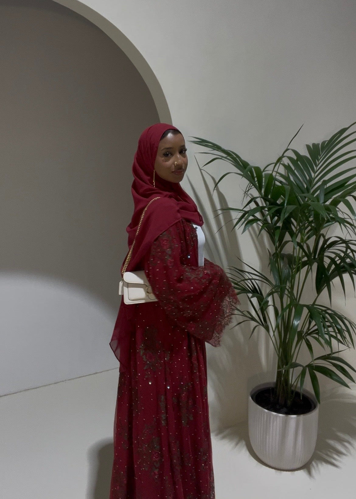 Chantilly Lace Abaya- 3 Piece set
