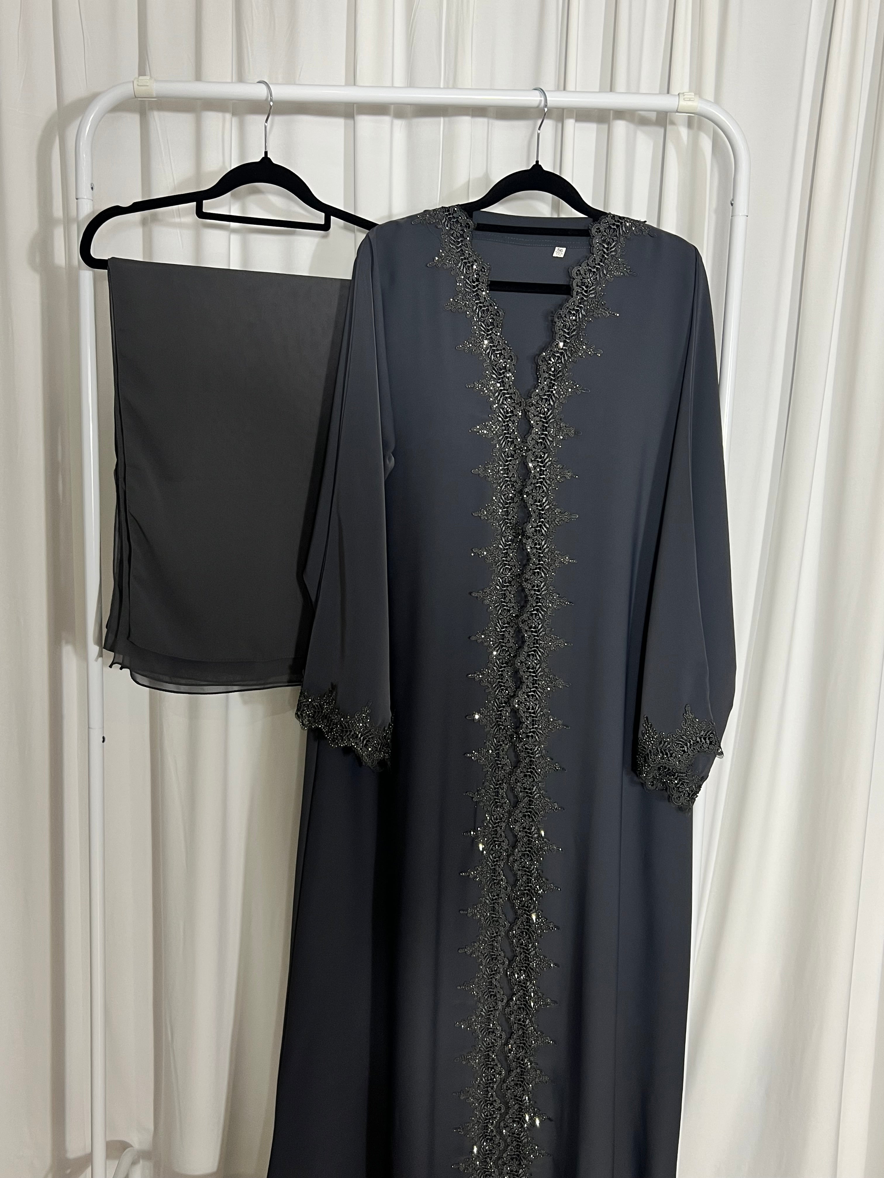 Noor lace abaya