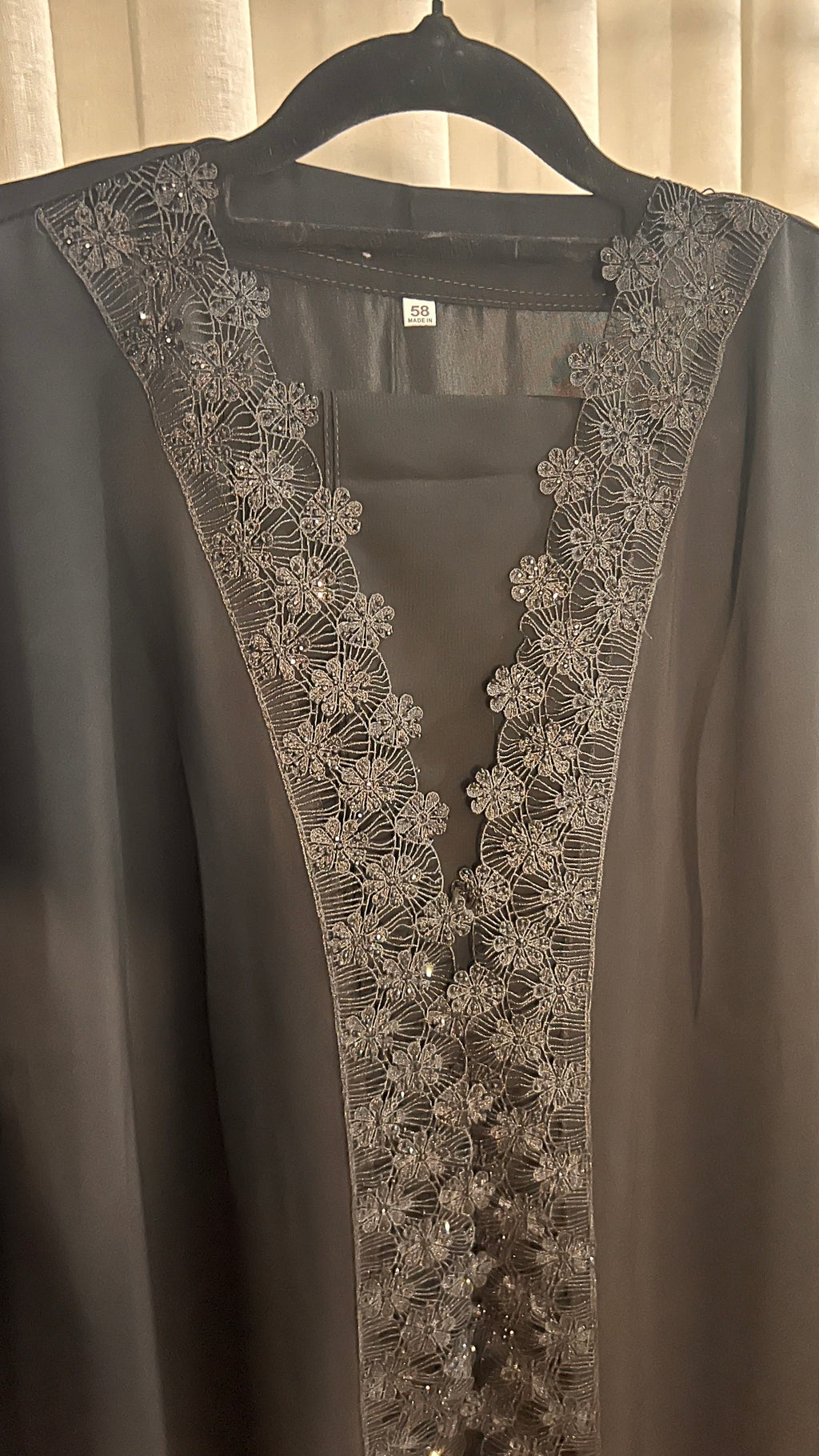 Petal lace abaya