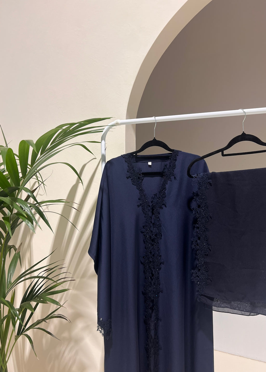 Flower Lace Abaya -3 piece set