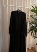Petal lace abaya