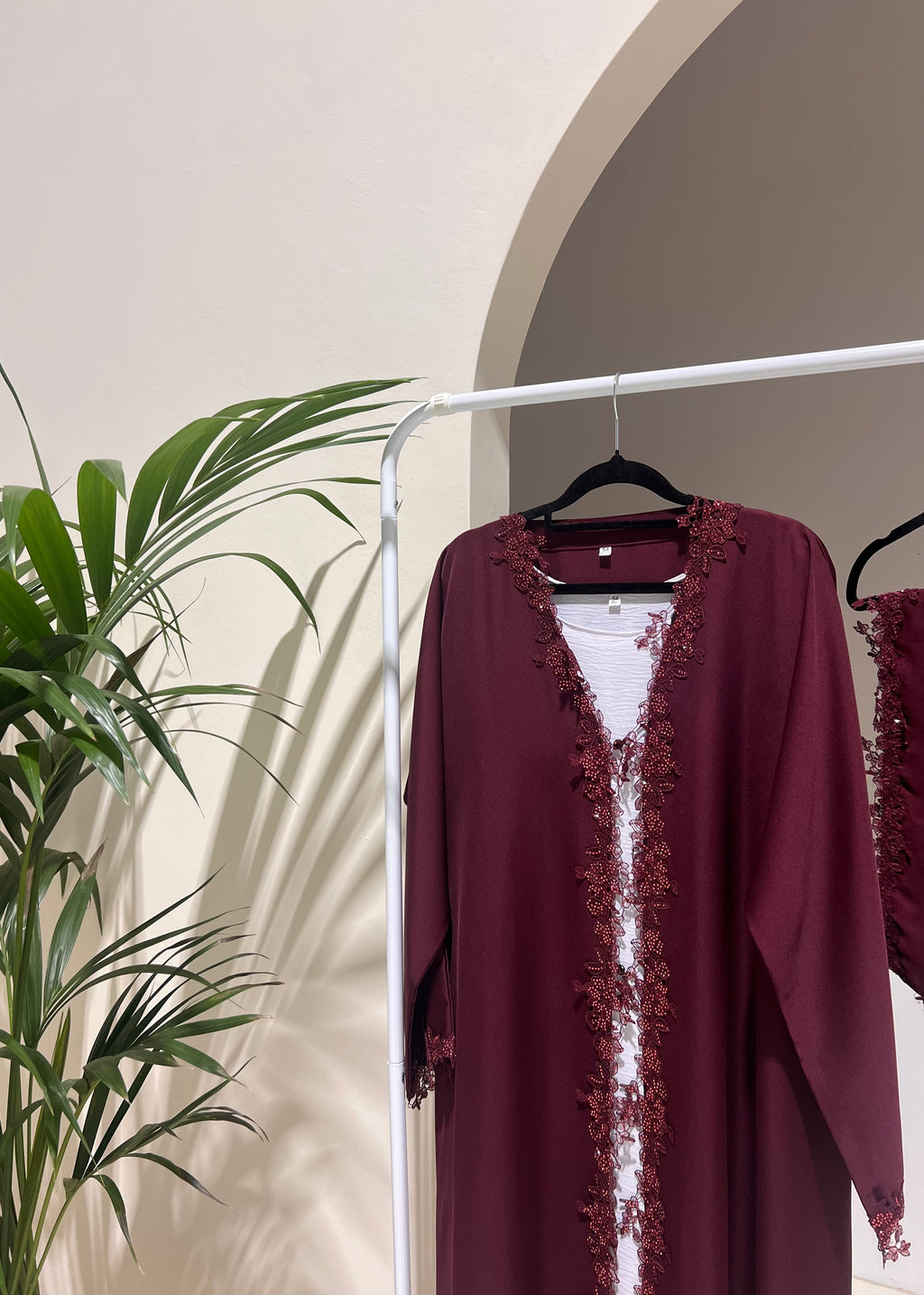 Flower Lace Abaya -3 piece set