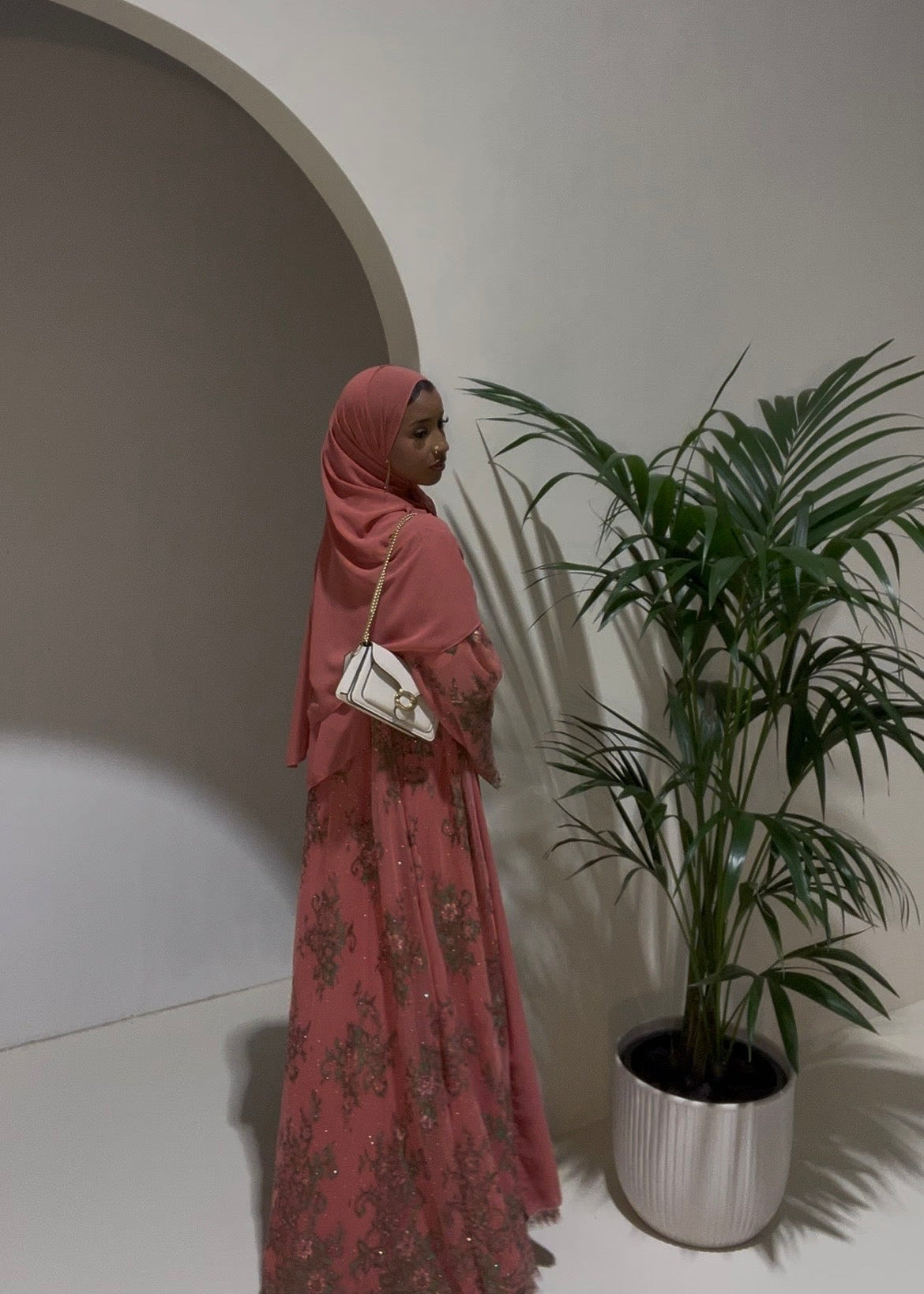 Chantilly Lace Abaya- 3 Piece set