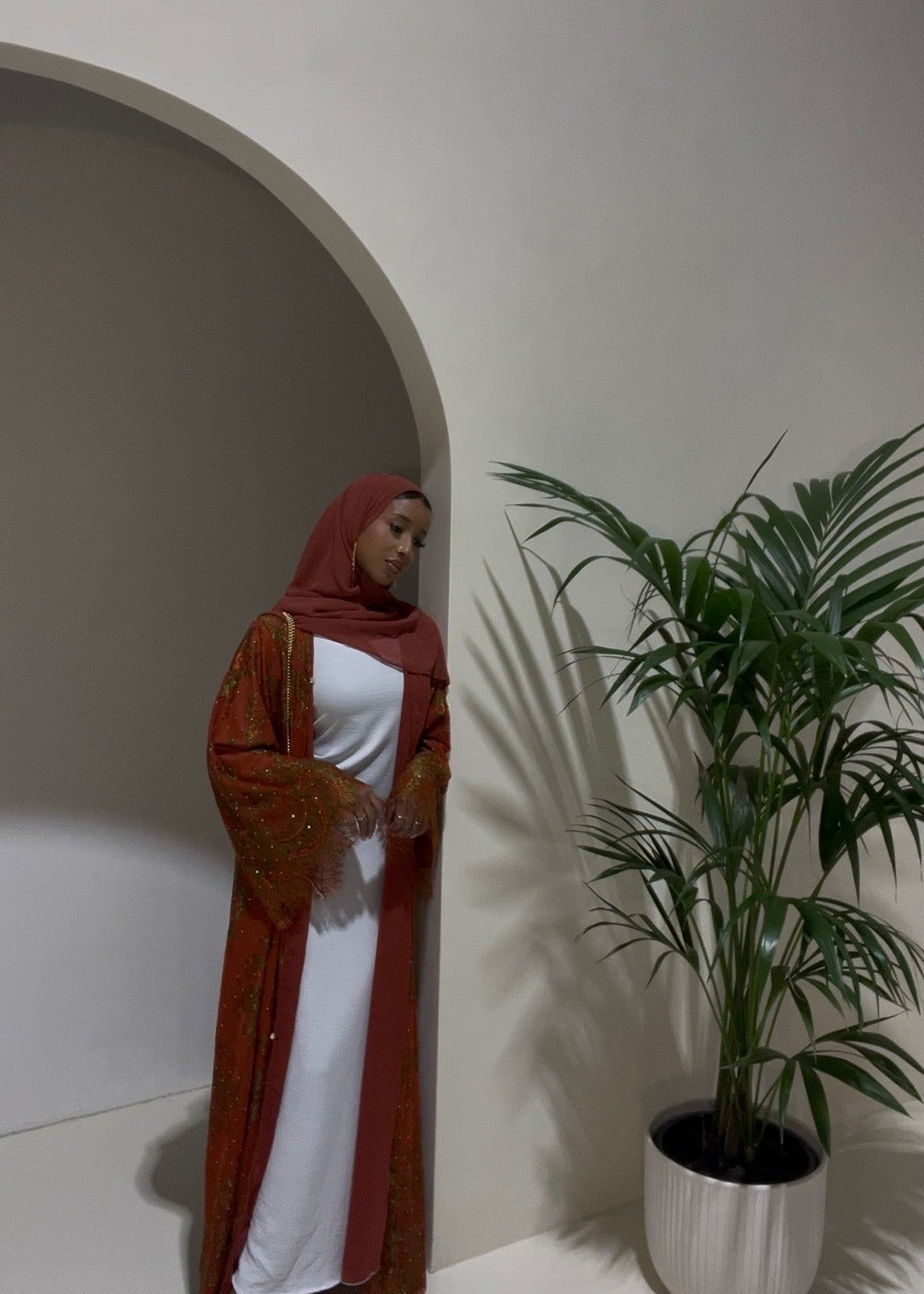Chantilly Lace Abaya- 3 Piece set