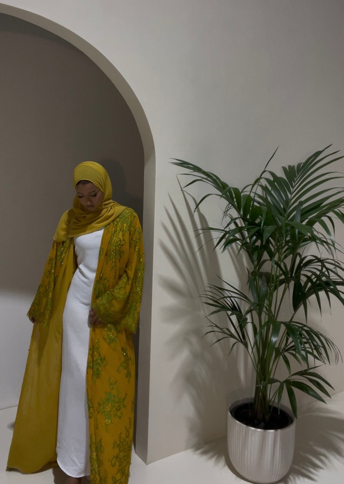 Chantilly Lace Abaya- 3 Piece set