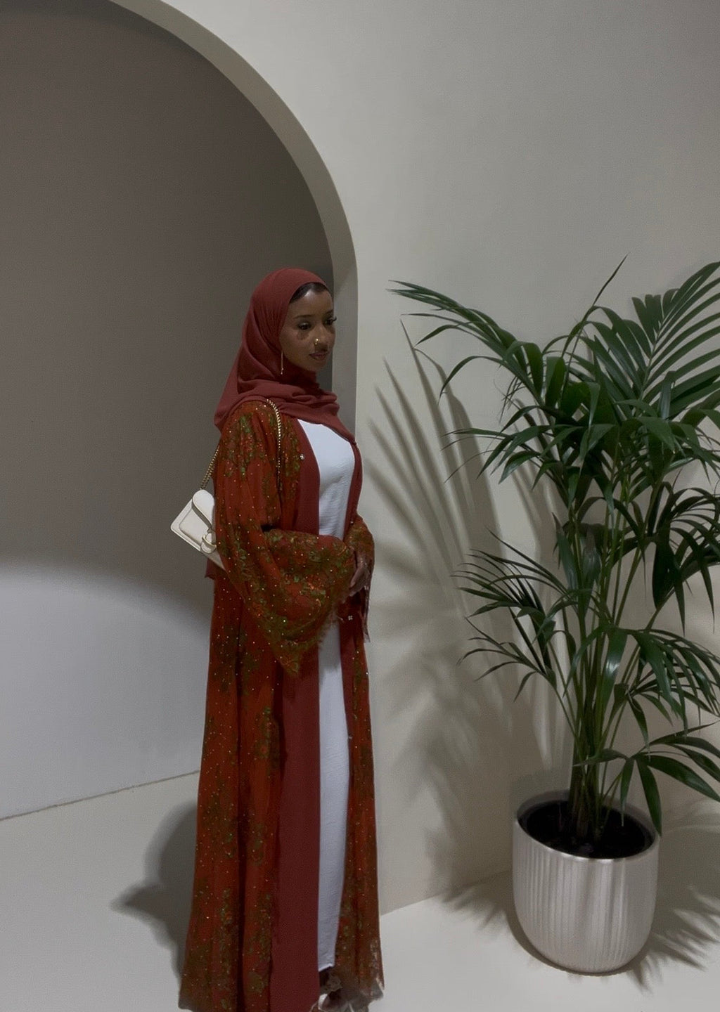 Chantilly Lace Abaya- 3 Piece set