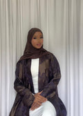 Floral Satin Kimono Abaya