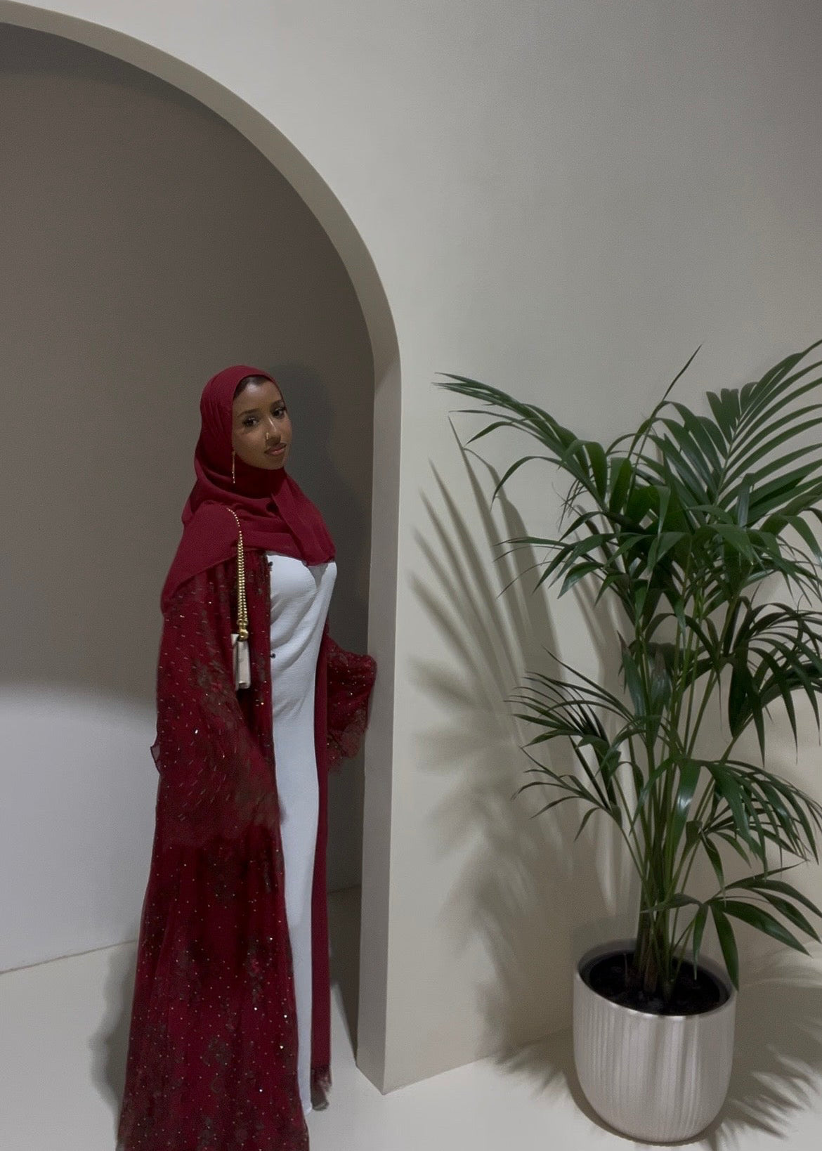 Chantilly Lace Abaya- 3 Piece set